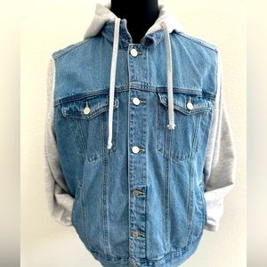 Forever 21 Hooded Denim Jacket